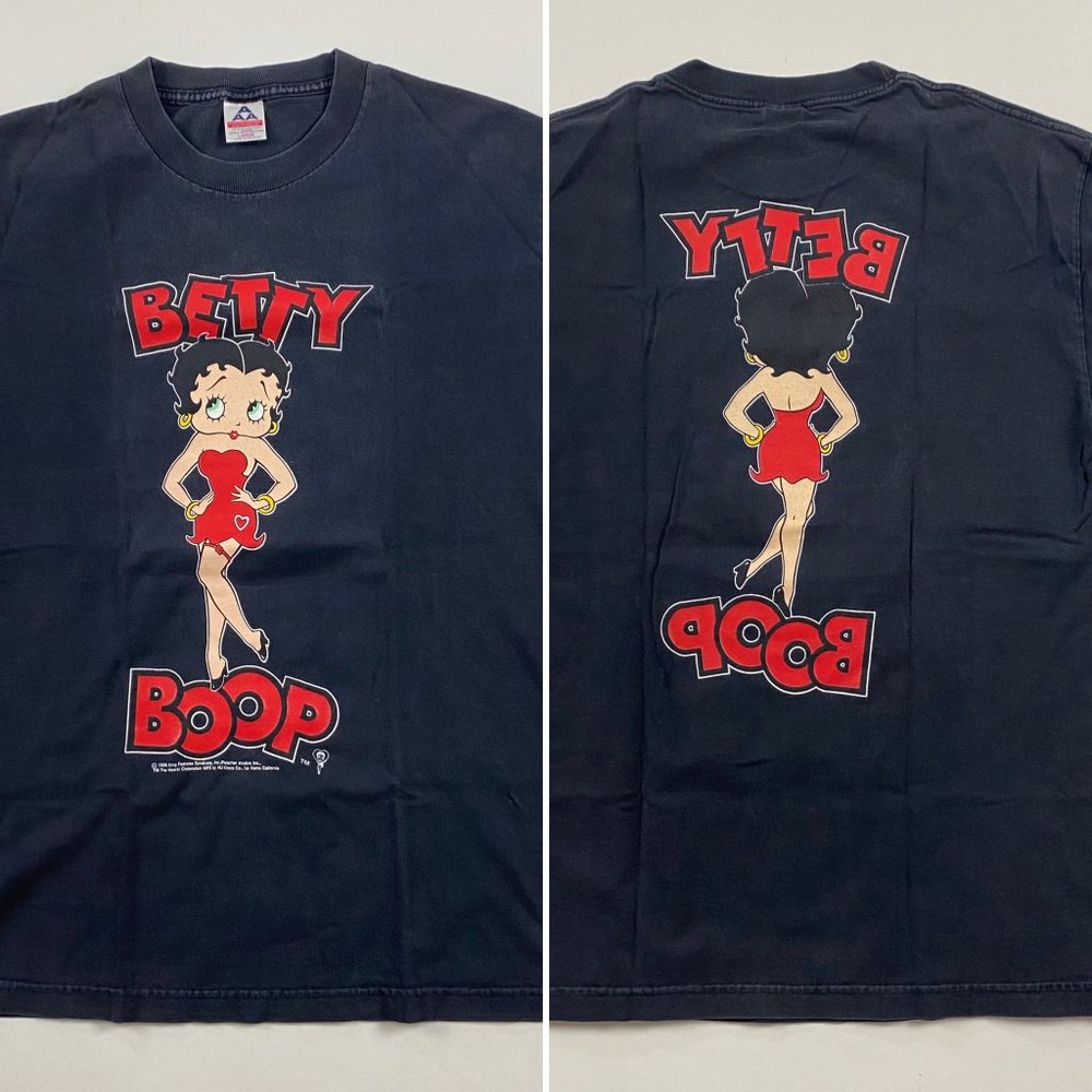 Vintage 90s Betty Boop T Shirt Mens Medium Double Sided Cotton